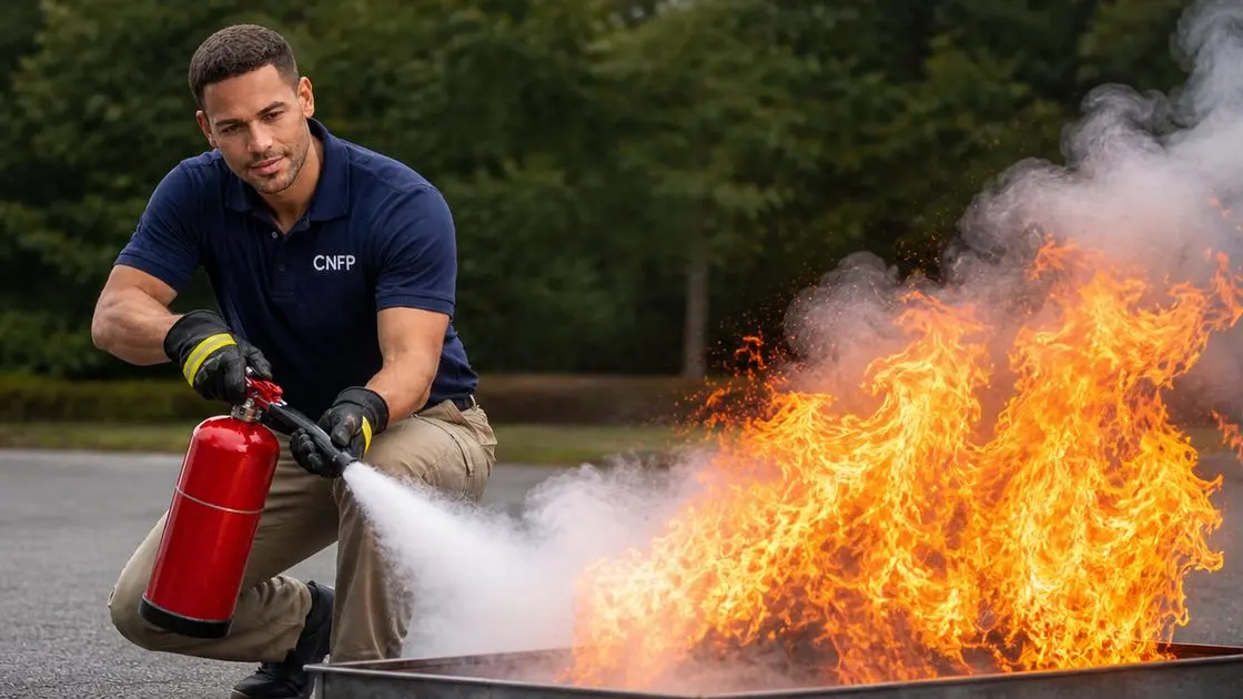 Exercice d'extinction sur feu réel — formation CNFP